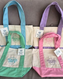 Trader Joe’s Pastel Mini Tote Bags