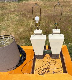 FREE!!! 2 Table Lamps w/ Shades!!!