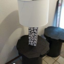 New Black Metal  End Tables Plus Lamp