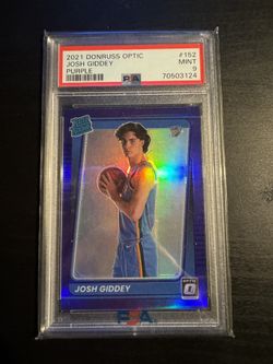 2021 Donruss Optic Josh Giddey Purple