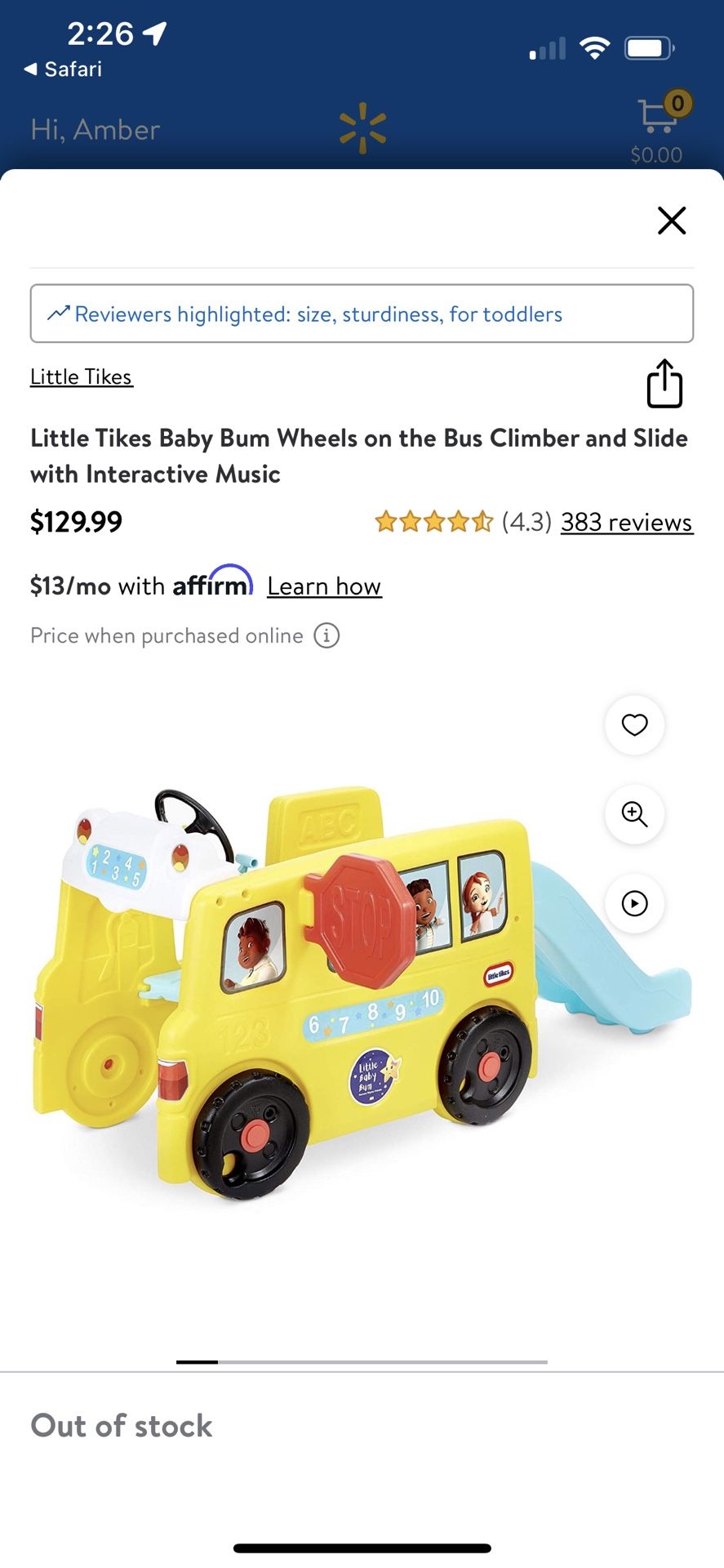 Little Tikes Baby bum Wheels On The Bus Climber