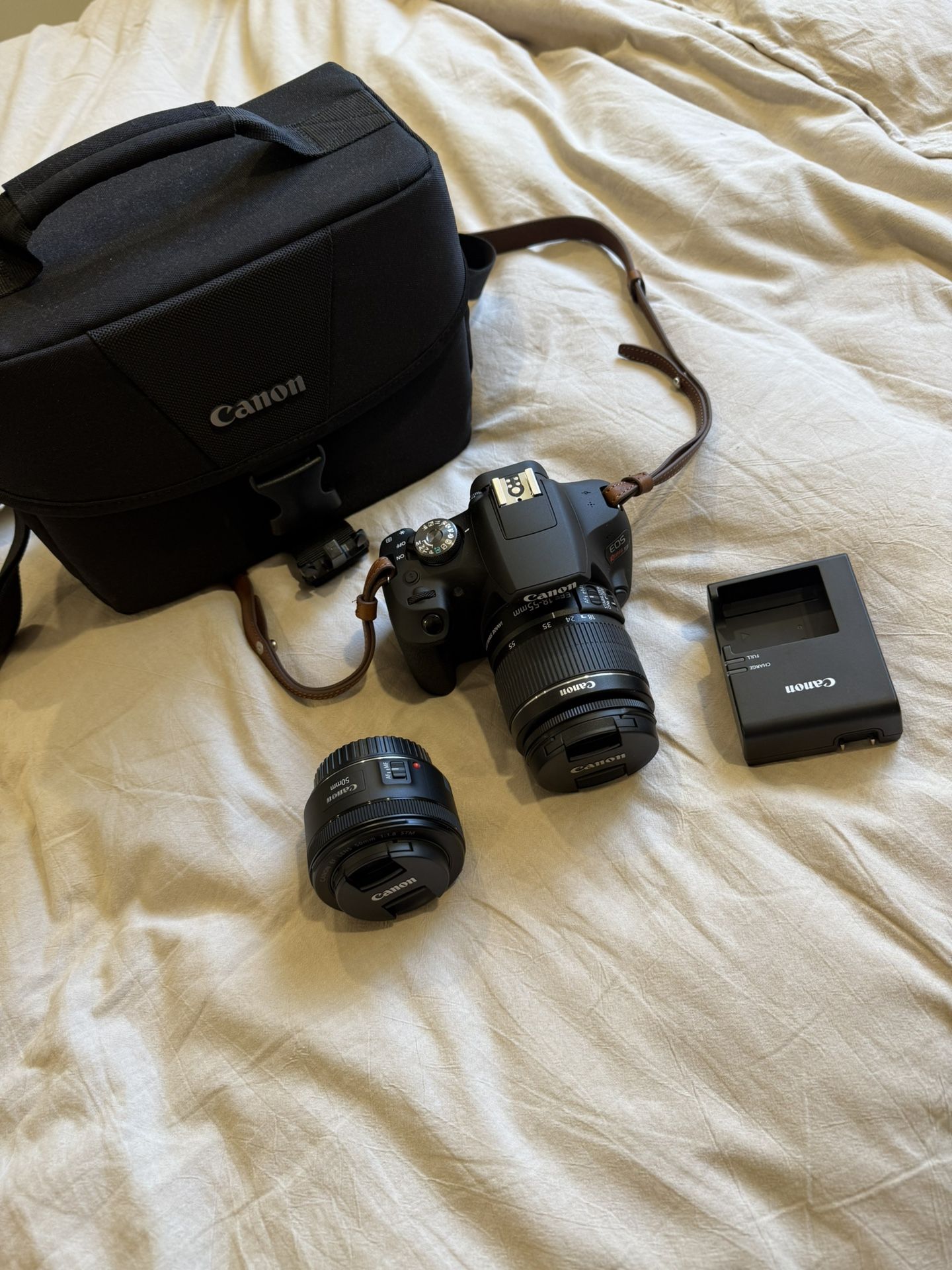 Canon Camera DSLR EOS Rebel T7 with Extra Lens