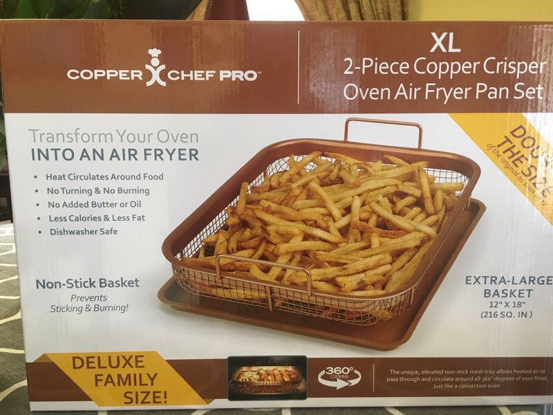 Copper Chef 2 pc XL basket family aize in a box