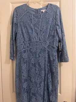Long blue dress/gown.