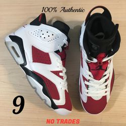 Size 9 Air Jordan 6 Retro “Carmine (2021)”🚒