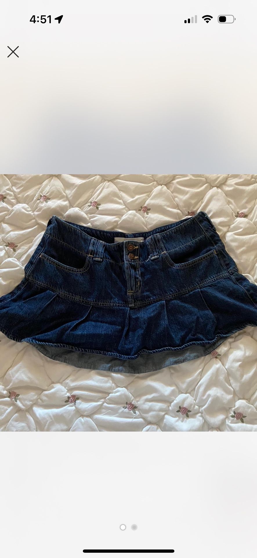 Jean Denim Low Rise Hollister Mini Skirt