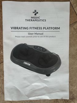 Medic Therapeutics Vibrating Fitness Platform User Manual