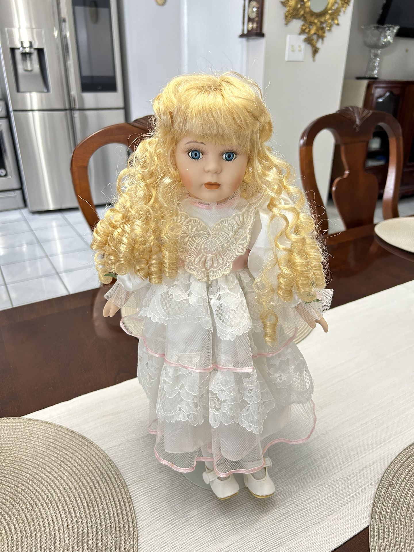 Vintage Porcelain Doll 17”