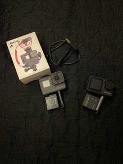 Go pro hero 6 and akaso brave 7 Le + cage