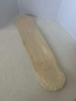 Moose blank skateboard deck, designed with a natural wood finish.