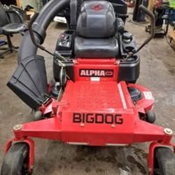 2022 Big Dog Alpha MP Zero Turn with 24HP with 48" Deck has 99Hrs. Just serviced and ready to go runs and cuts Excellent. $3,500
