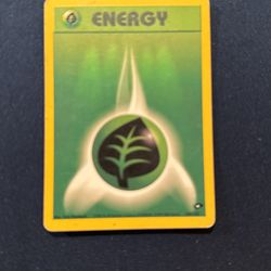Grass Energy Pokemon TCG Base Set 1st Edition
