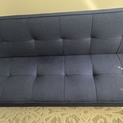 Serta Corey Navy Blue Convertible Sofa