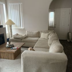 White Big  Sectional Couch 