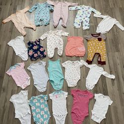 20pcs Infant Baby Clothes, Size 0-6 Months