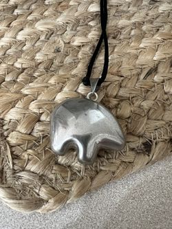 Cute Bear Silver Pendant Necklace (with jingling Sound