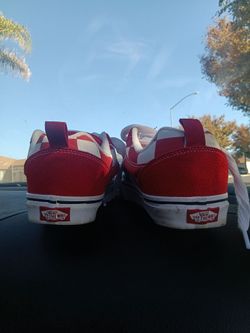 Vans Off The Wall Red Checkered Low-Top Sneakers