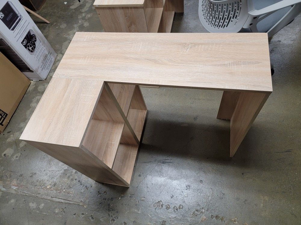 Light Brown Corner Desk, NEW IN BOX, $49