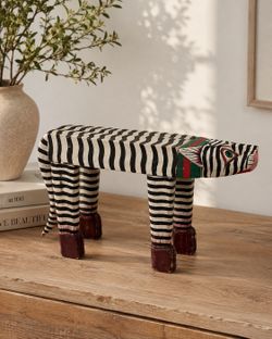 Vintage Hand-Carved Balinese Folk Art Cat Plant Stand / Display Stool