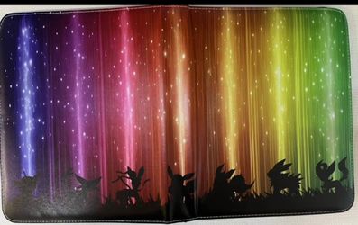 New Pokemon Eevee Evolutions Zippered Card Binder.  9 card slot