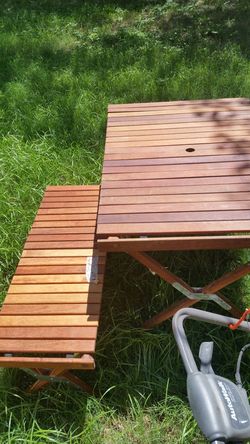 Portable picnic table and bench