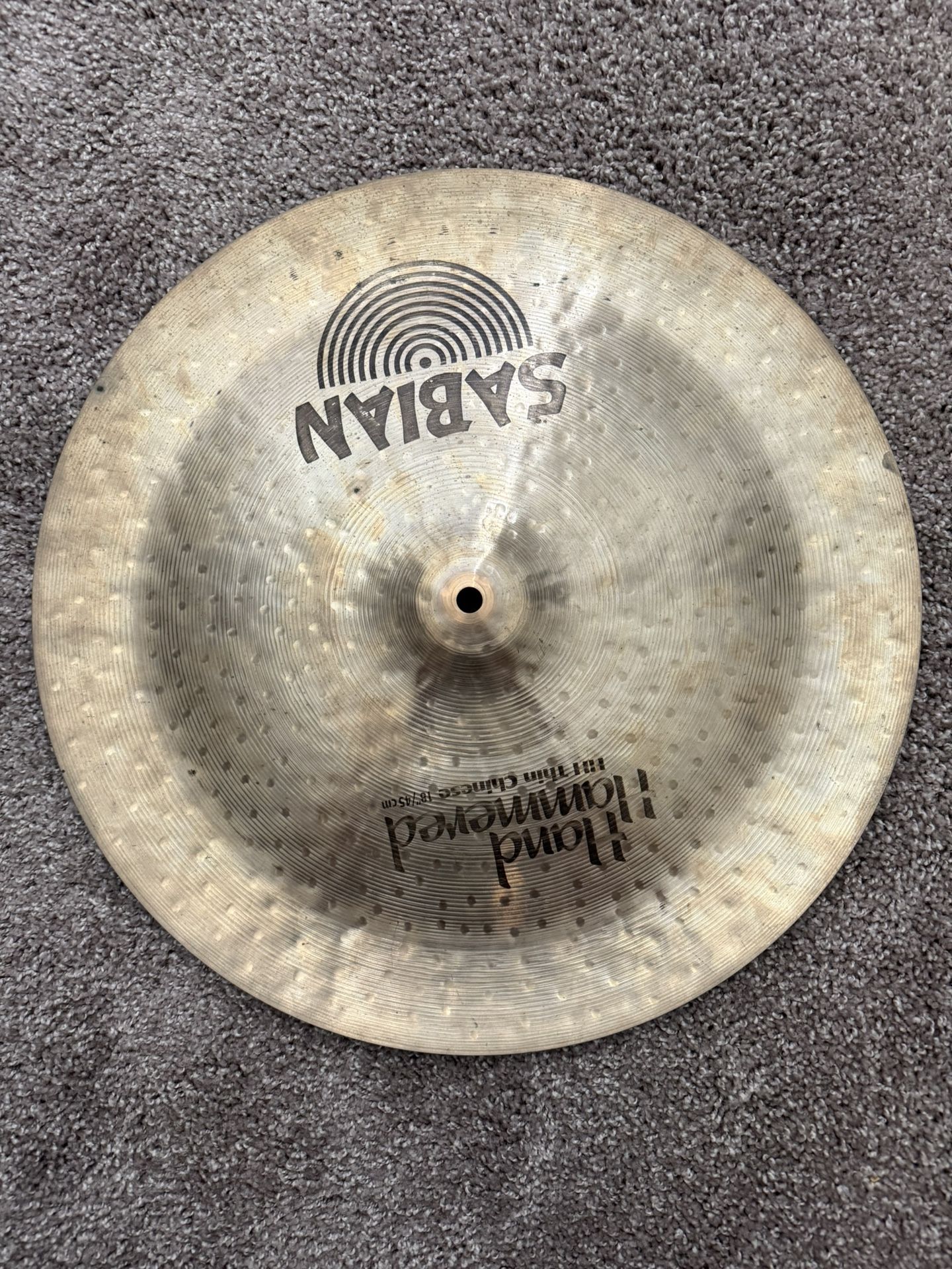 SABIAN 18” Hand Hammered Thin China Cymbal