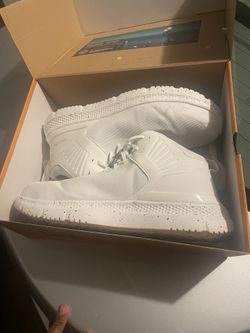 All White Steel Toe Shoes Size 15