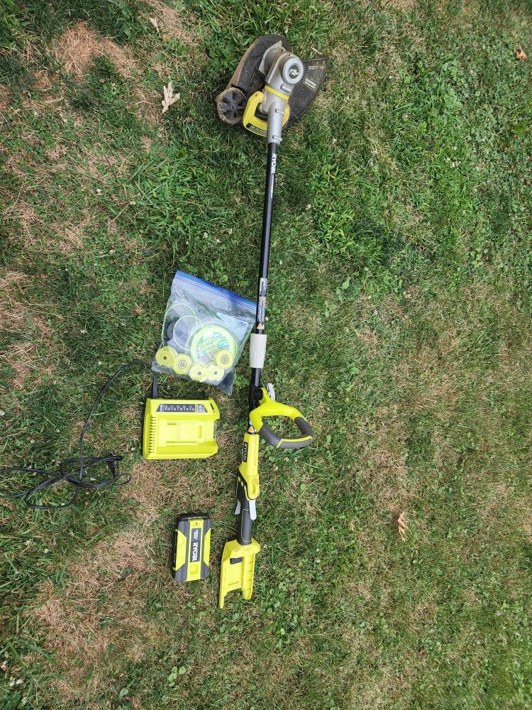 RYOBI 40 Volt Lithium Ion Cordless String Trimmer/Edger – Ah
