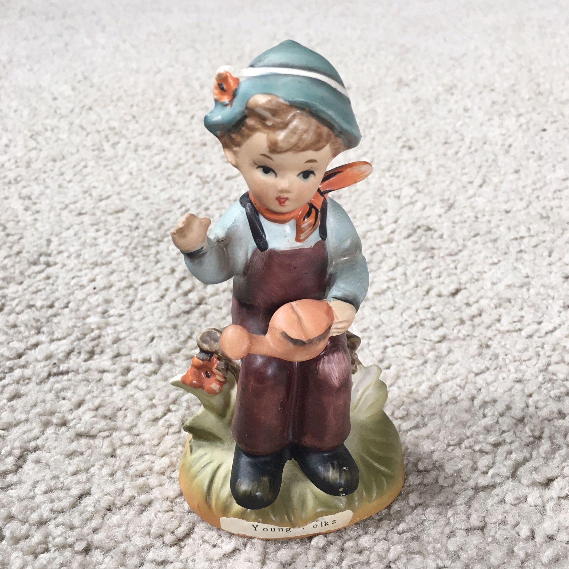 Vintage 1950s Arnart 5th Ave YOUNG FOLKS Hand Painted Porcelain Boy Figurine #2623