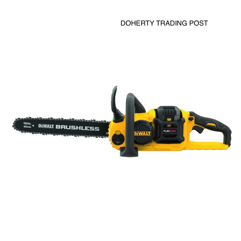 DEWALT 16 in. 60-Volt MAX Lithium-Ion Cordless FLEXVOLT Brushless Chainsaw with One 2.0 Ah Battery and Charger