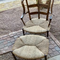 Vintage ladder back chair and ottoman- EUC!!