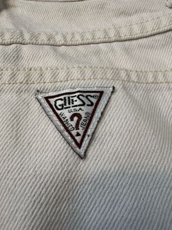 Vintage 80s Guess By Georges Marciano High Waisted White Denim Jeans Size 29 Mom