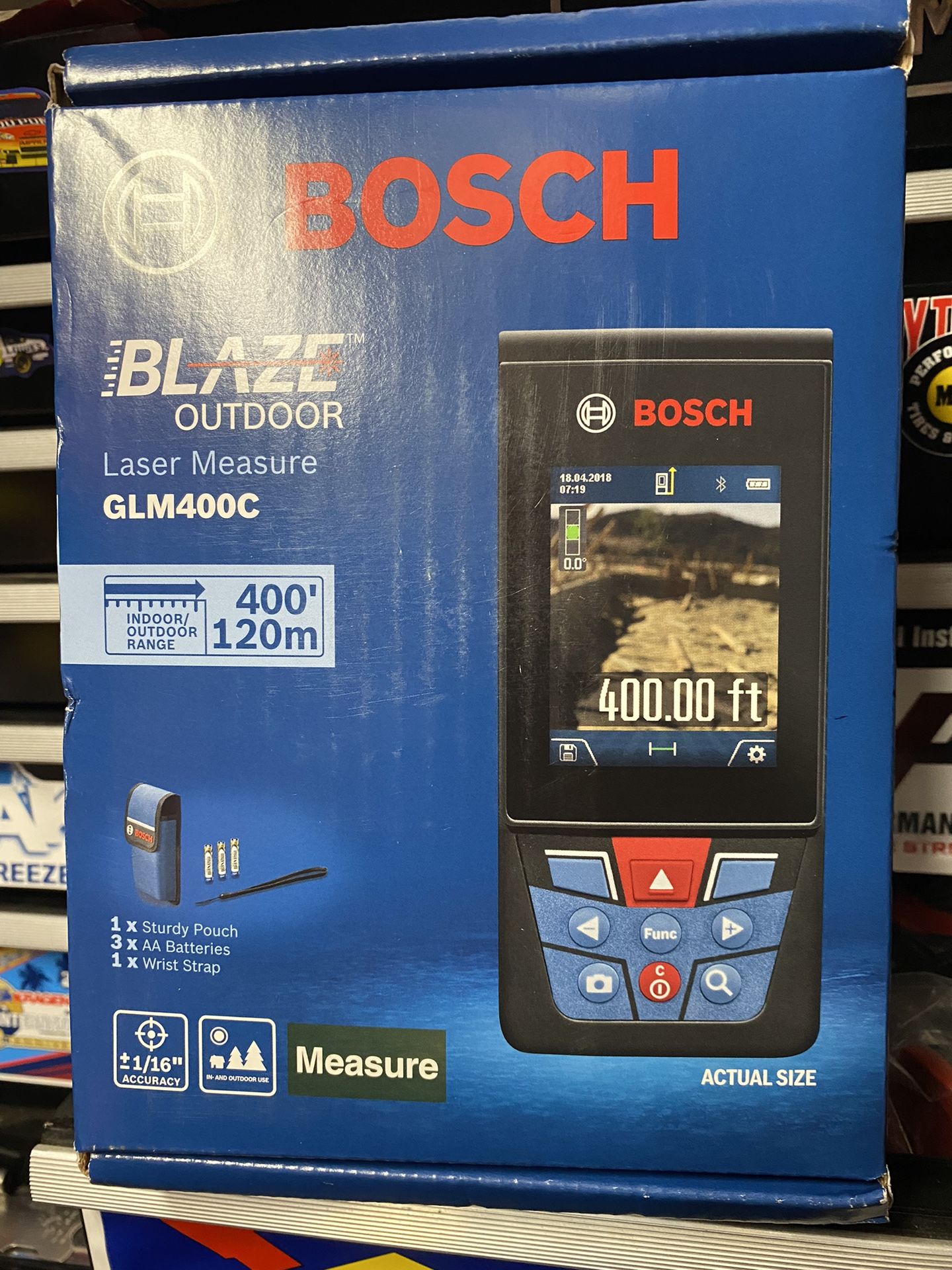 BOSCH BLAZE OUTDOOR LASER MEASURE #GLM400 (( Read Description Below Please ))