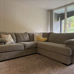 Like New Neutral Green Sectional 