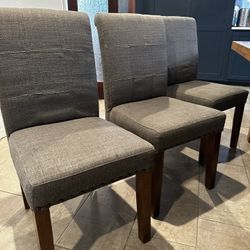 Set Of 6 Cushioned Dining Chairs 