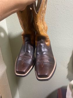 MEN'S ARIAT RAWHIDE SQUARE TOE BOOTS,Size 8.5