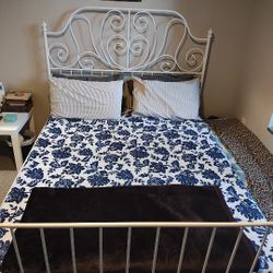 IKEA Firm Queen Mattress + Bed Frame