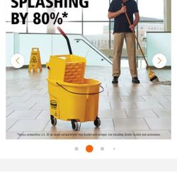 ✨️ Rubbermaid Commercial Products
WaveBrake 35 Qt. Plastic Mop Bucket with Wringer