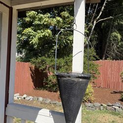 2 Hanging Metal Cone Shaped Baskets