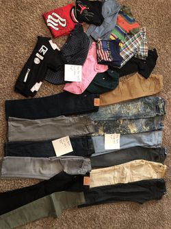 Boy clothes Polos, Levi’s, jeans, etc..