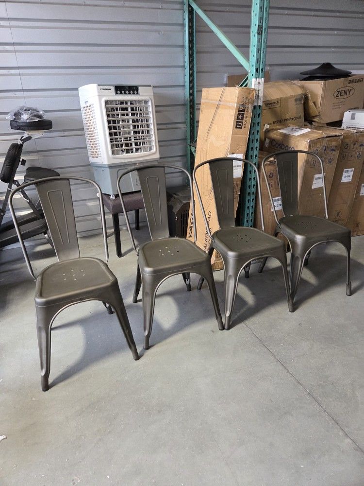 Stackable Kitchen Chairs, with Back, for Dining Room/ /Restaurant/Bistro/Patio, Indoor & Outdoor Use