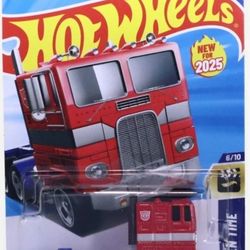 2025 Hot wheels Case F  Transformers Optimus Prime 