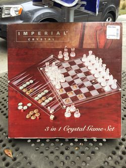 Imperial Crystal 3 in 1 Chess/ Checkers