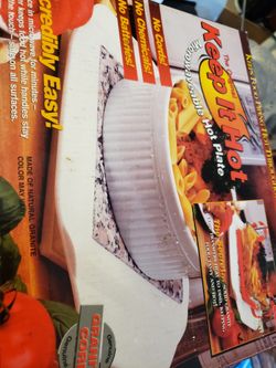 Keep It Hot Microwaveable Hot Plate New 