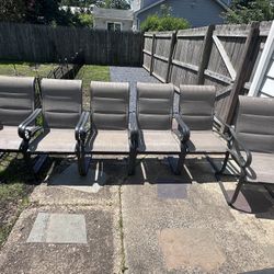 Six Patio Chairs 