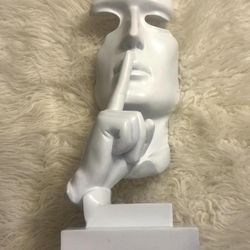 White Silence statue Sculpture 10.6 inches