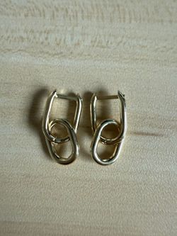 [Lowest Price] Link Earrings – Gold-Tone Minimalist Statement