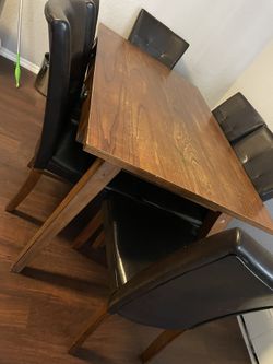 Wood Dining Table With Chairs