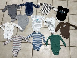 Set of 12 newborn onesies