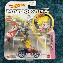 Hot Wheels Mario Kart Diecast Baby Peach (rare)